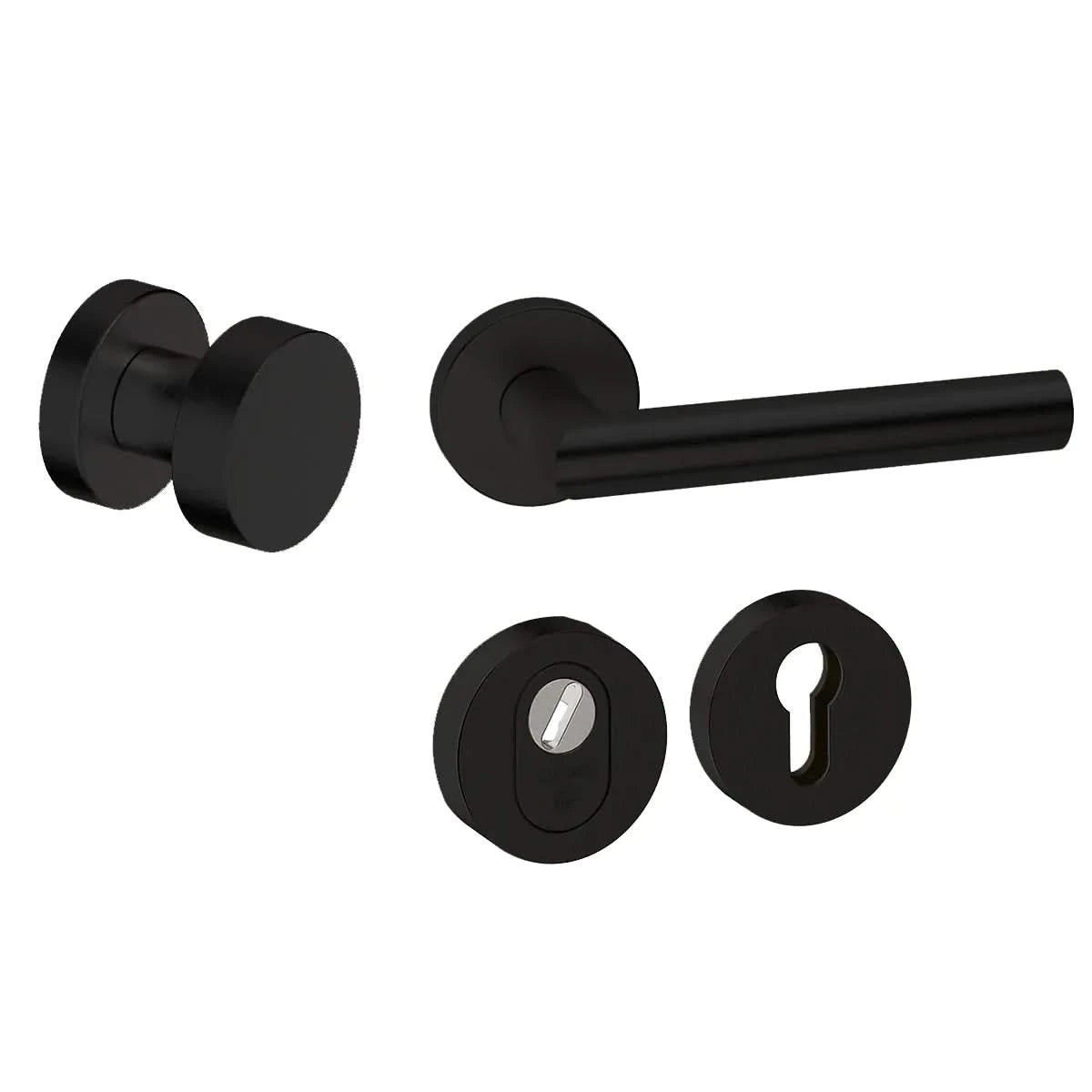 Voordeurset Rond Zwart Piano