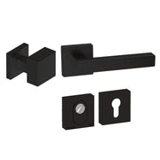 Roestvrijstalen Voordeurset Vierkant Zwart