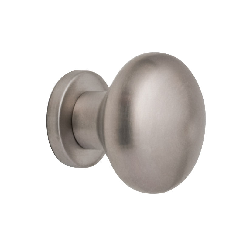 Hardbrass voordeurknop Attival PVD Inox vooraanzicht