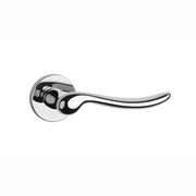 Aprile | Deurkruk Nerina | op rond rozet | Gepolijst chroom - Deurbeslag-expert