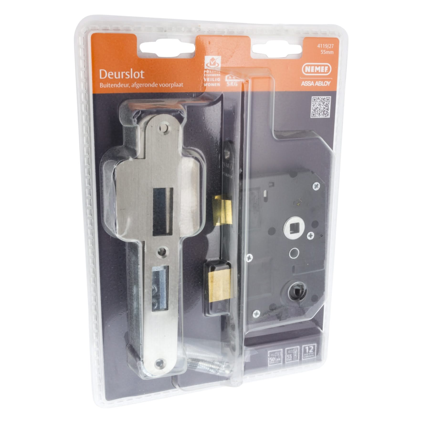 Nemef Cilinderslot afgeronde voorplaat SKG2 PC55 411927 17