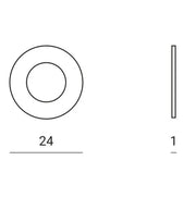 Nuda krukrozet 24mm wit - Deurbeslag-expert