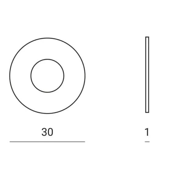 Nuda krukrozet 30mm wit - Deurbeslag-expert