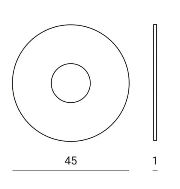 Nuda krukrozet 45mm satijn chroom - Deurbeslag-expert