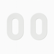 Nuda sleutelplaatjes 26×42 mm wit