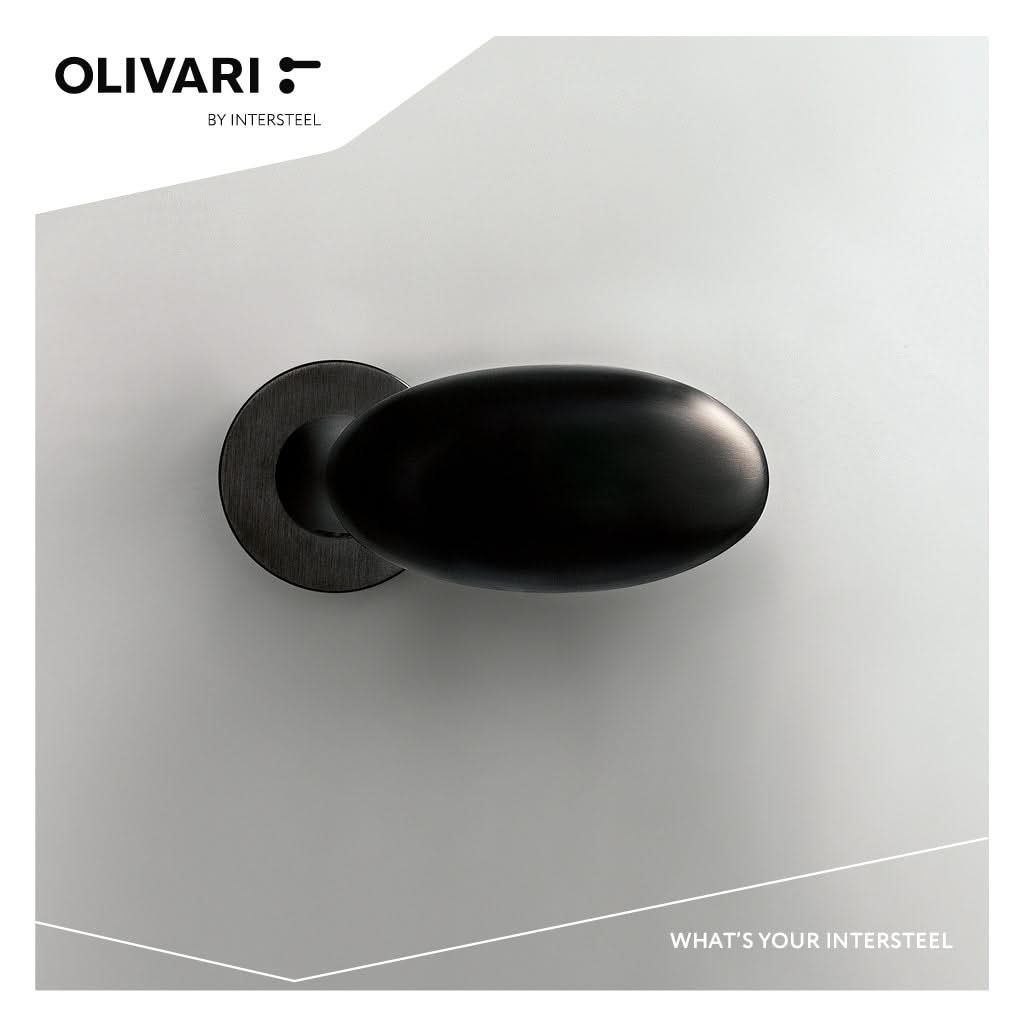 OLIVARI DEURKNOP BLINDO DRAAIBAAR LINKS ANTRACIET MAT TITAAN PVD1