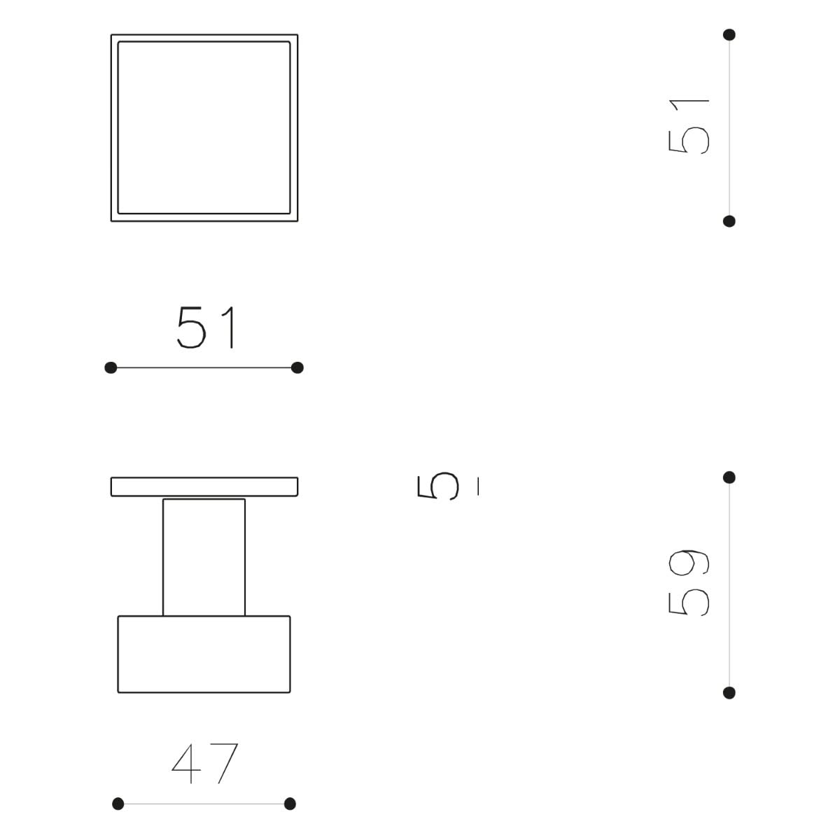 OLIVARI DEURKNOP DIANA VAST RVS MAT TITAAN PVD1