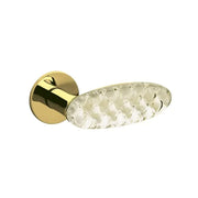 Olivari | Deurkruk Crystal Diamond op rozet | Messing titaan PVD