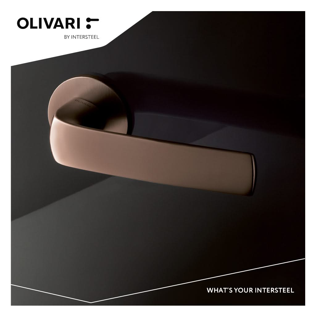 OLIVARI DEURKRUK DIVA OP ROZET BRONS MAT TITAAN PVD1