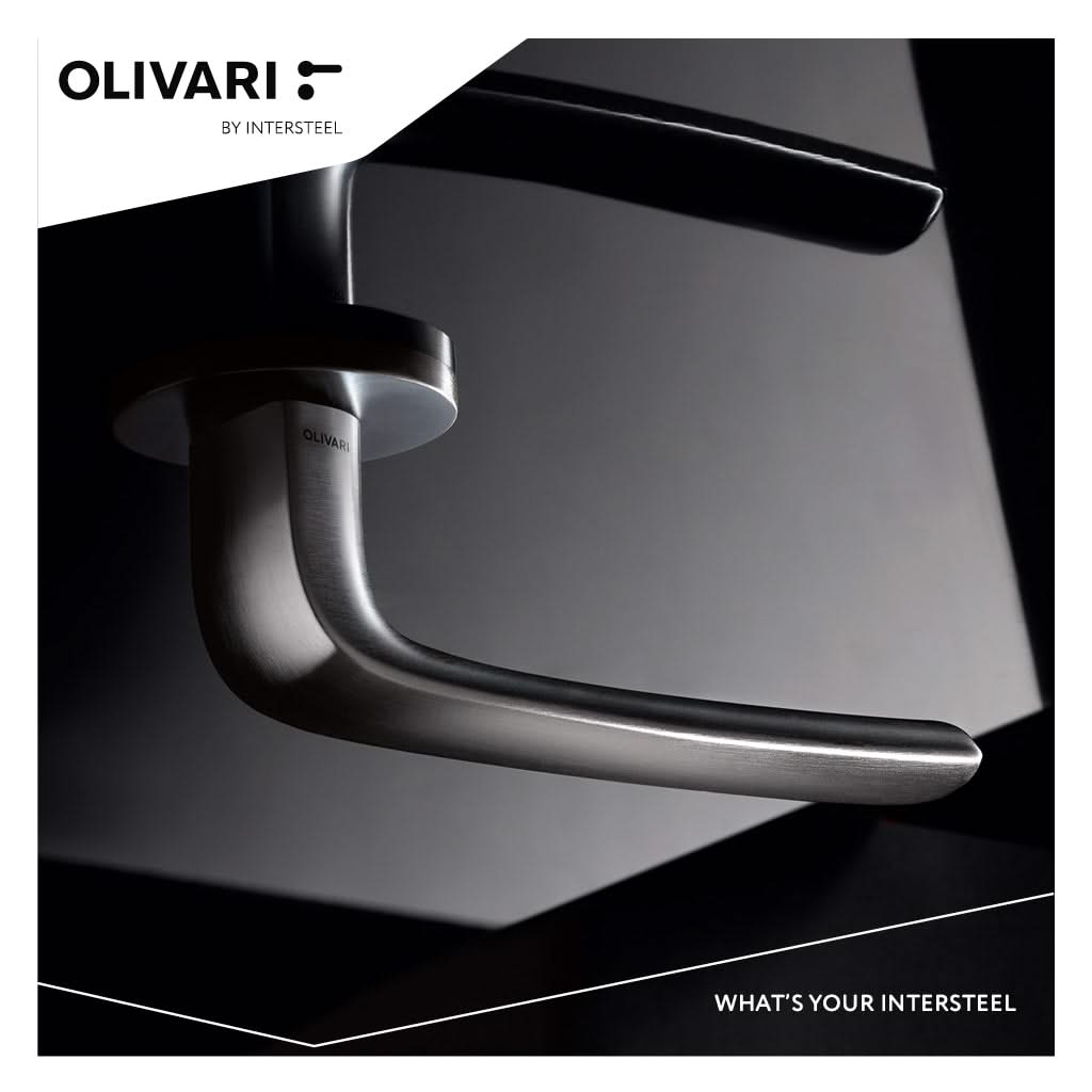 OLIVARI DEURKRUK DIVA OP ROZET CHROOM MAT 2