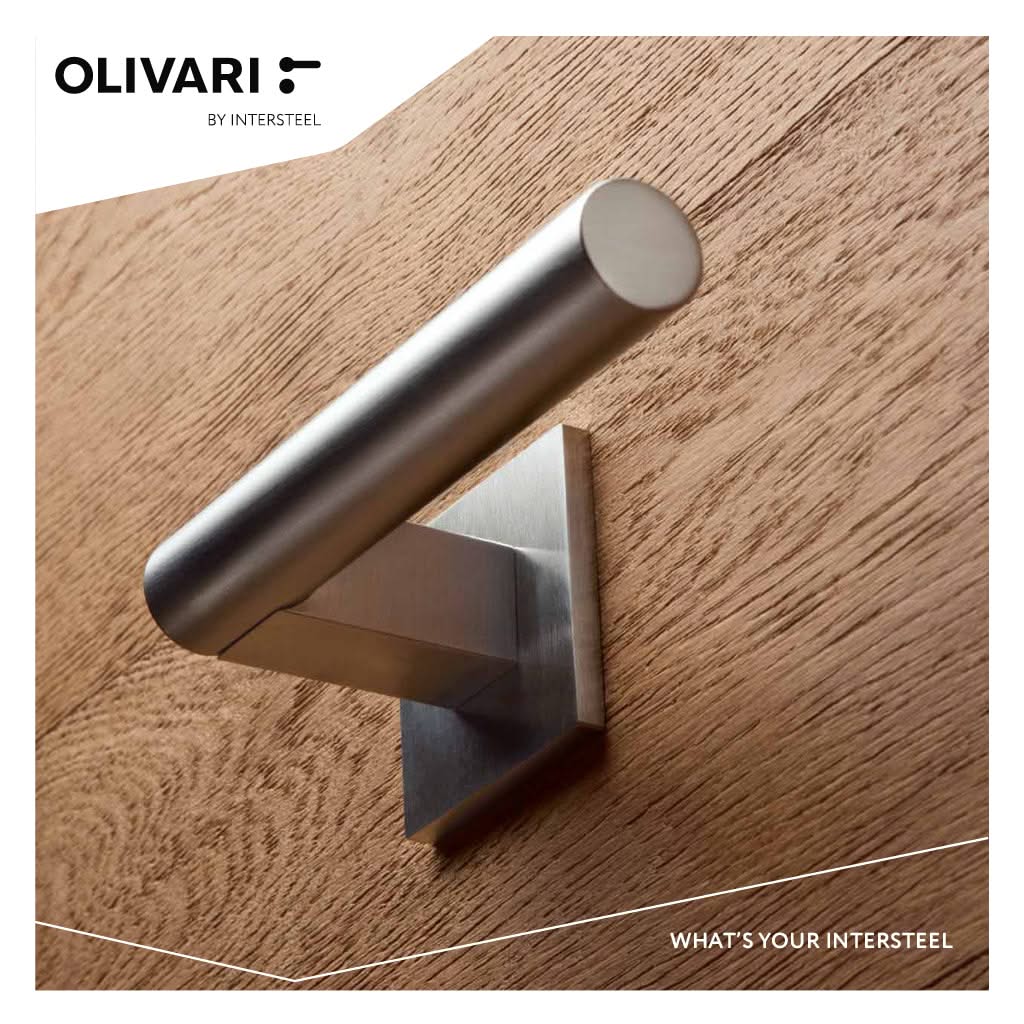 OLIVARI DEURKRUK EUCLIDE Q OP ROZET CHROOM MAT3