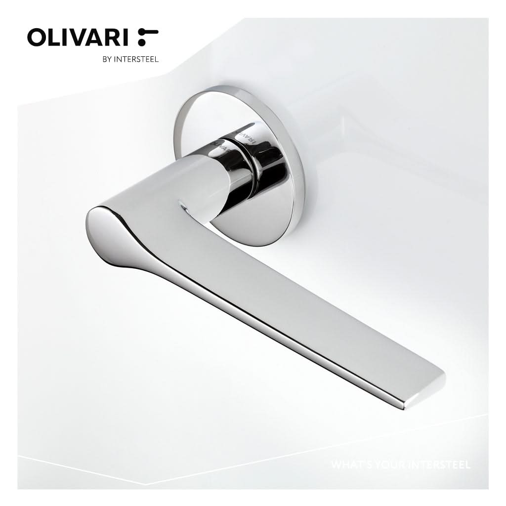 OLIVARI DEURKRUK LAMA L OP ROZET CHROOM2