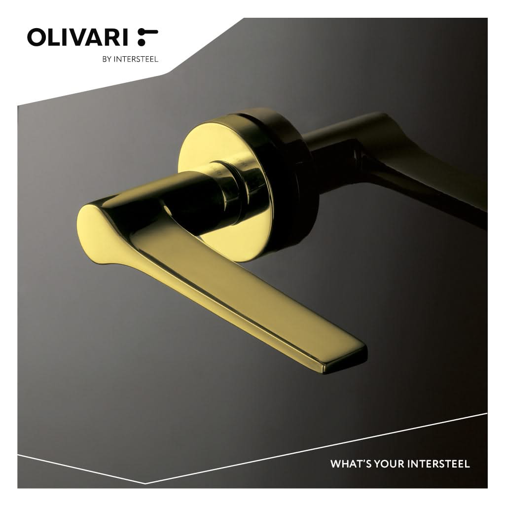 OLIVARI DEURKRUK LAMA L OP ROZET MESSING TITAAN PVD1