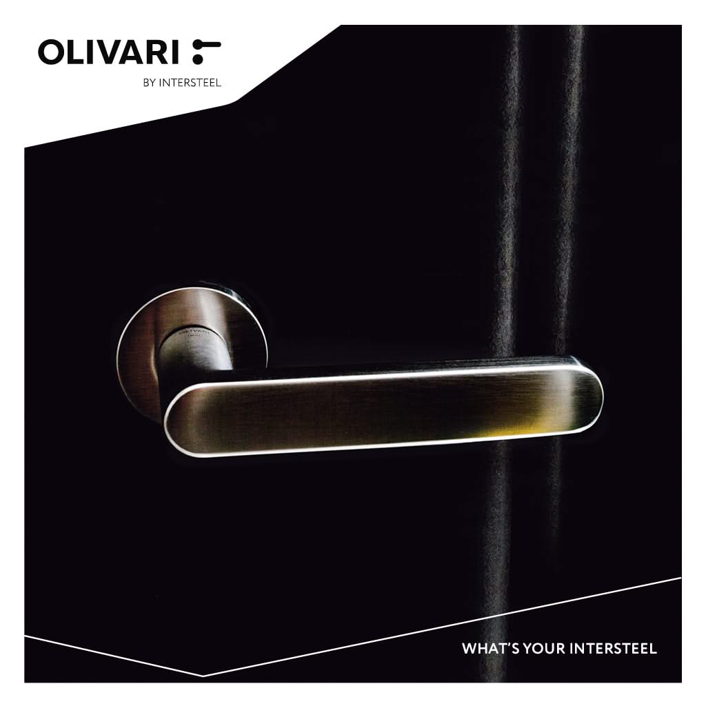 OLIVARI DEURKRUK LINK OP ROZET RVS MAT TITAAN PVD1