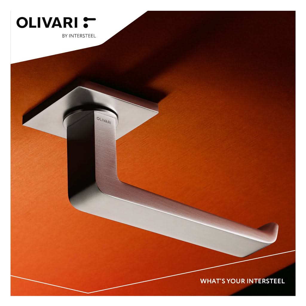 OLIVARI DEURKRUK MILANO Q OP ROZET RVS MAT TITAAN PVD3