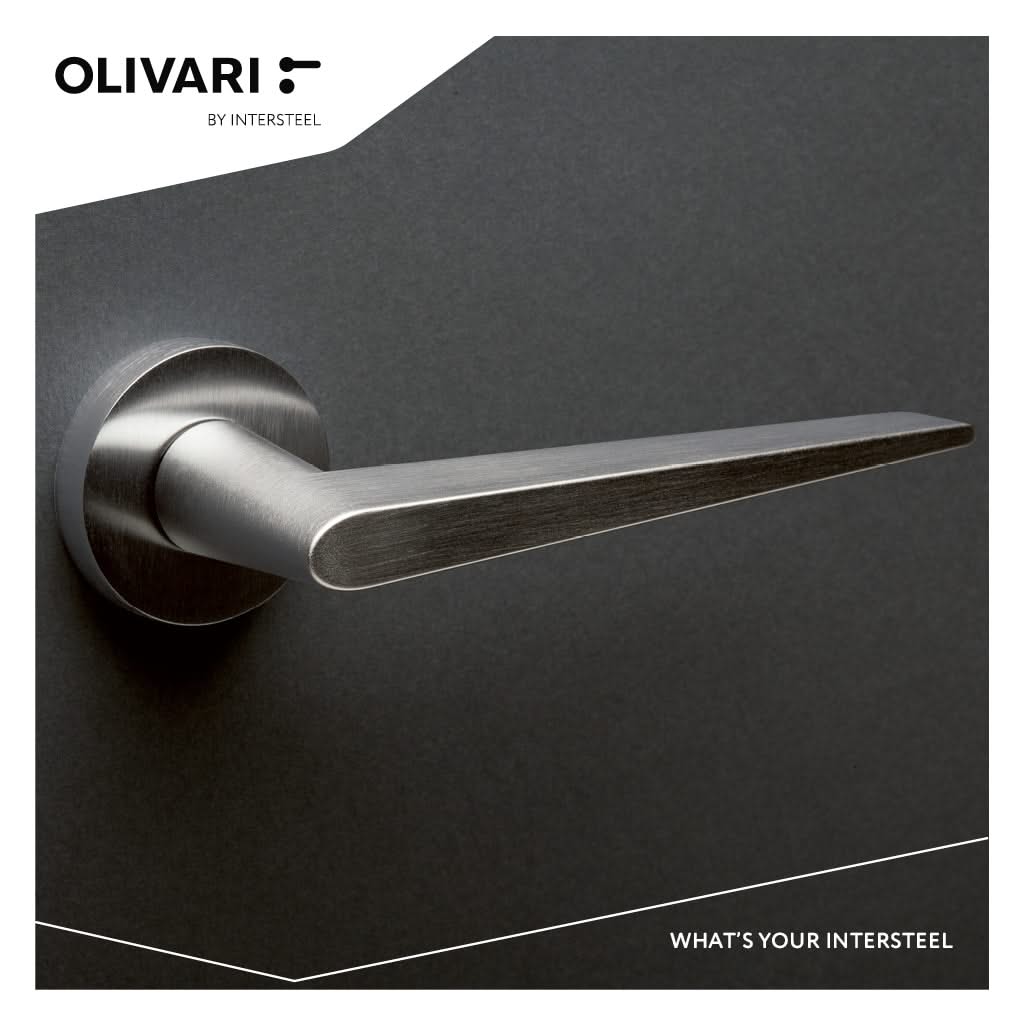 OLIVARI DEURKRUK NINA OP ROZET RVS MAT TITAAN PVD1