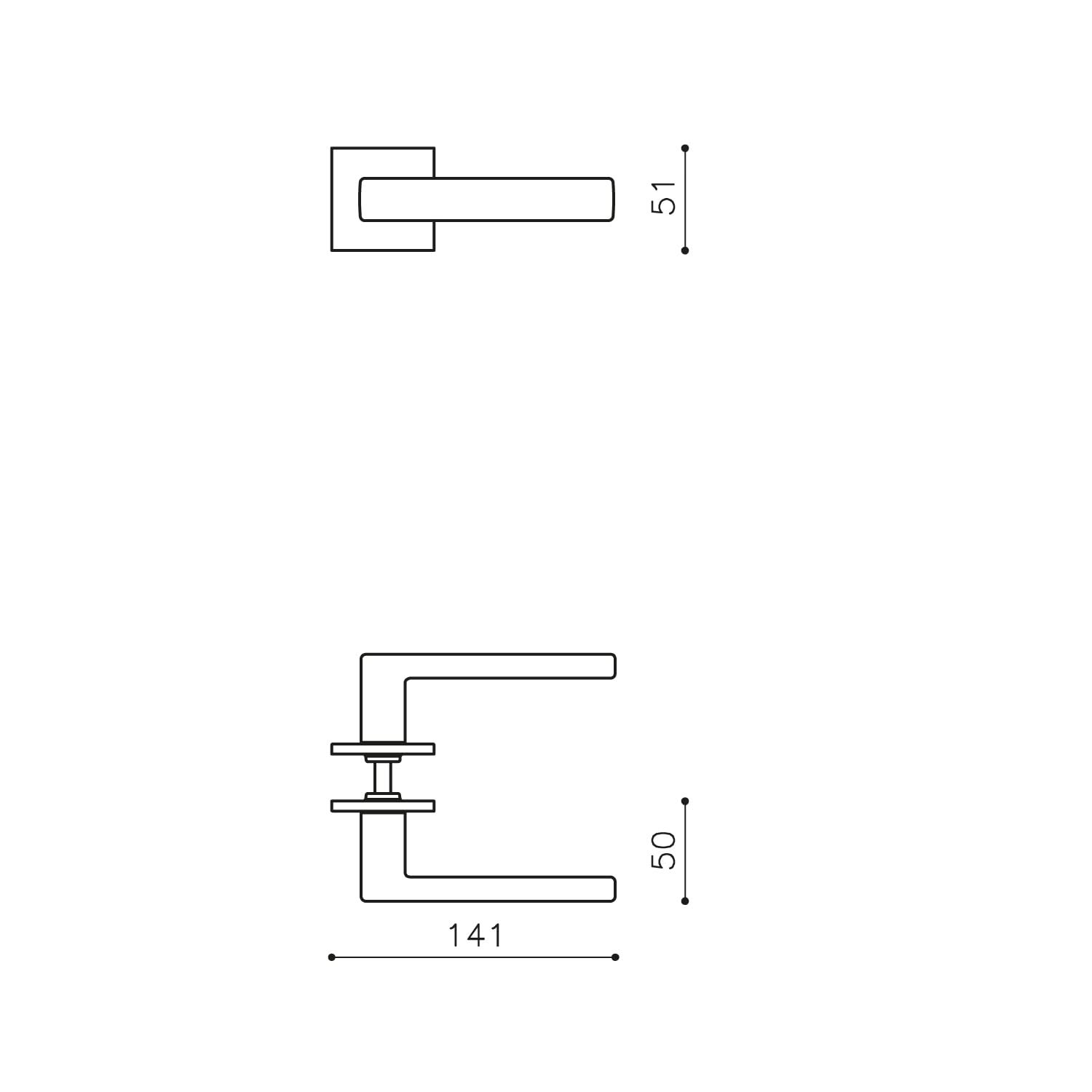 OLIVARI DEURKRUK PLANET Q OP ROZET ANTRACIET MAT TITAAN PVD1