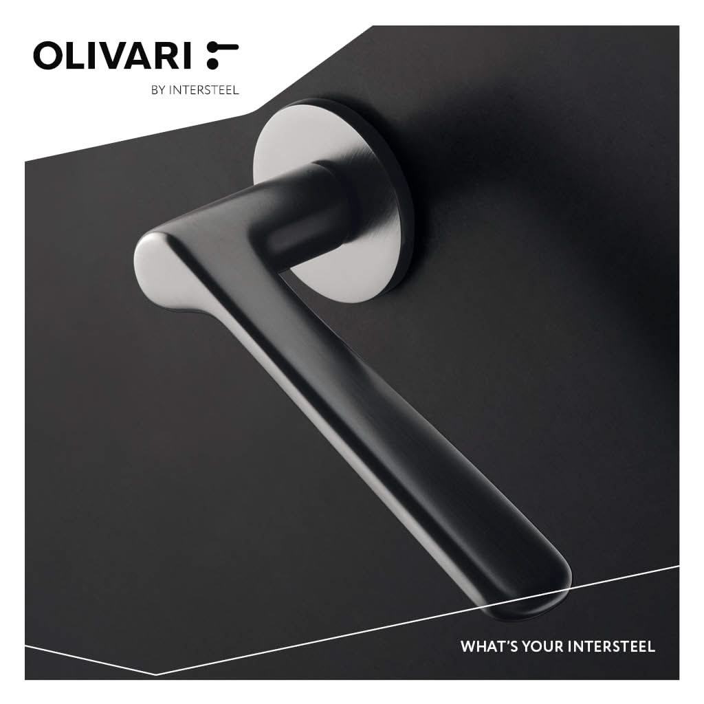 OLIVARI DEURKRUK PLUME OP ROZET CHROOM MAT1