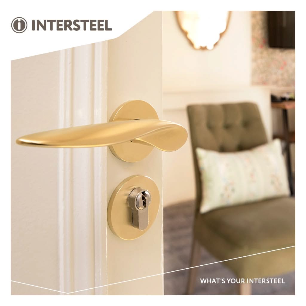 OLIVARI DEURKRUK WIND OP ROZET MESSING TITAAN PVD2