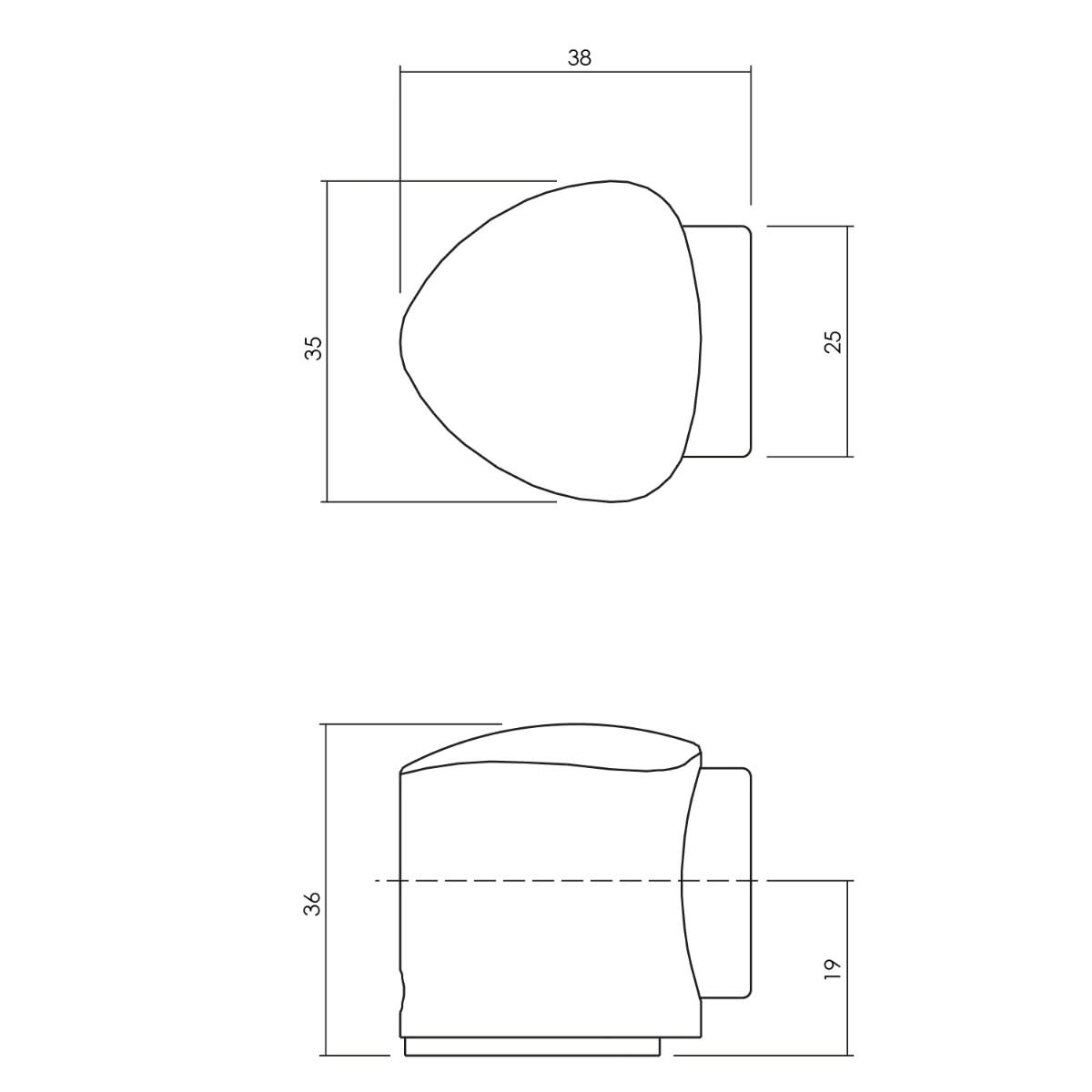 OLIVARI DEURSTOP VICTOR ANTRACIET MAT TITAAN PVD1