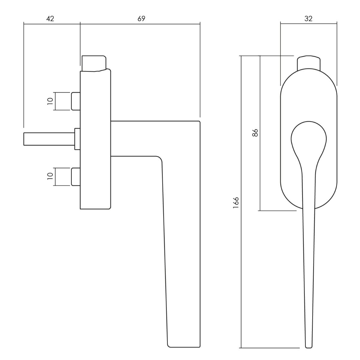 OLIVARI RAAMKRUK LAMA L AFSLUITBAAR ANTRACIET MAT TITAAN PVD1