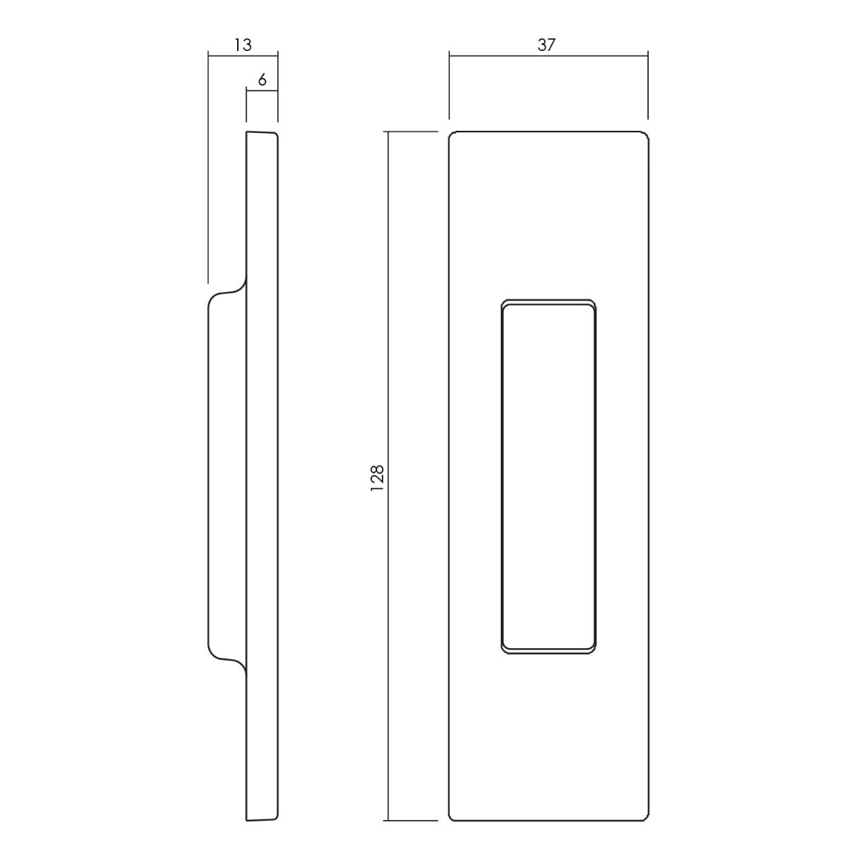 OLIVARI SCHUIFDEURKOM SIRO ANTRACIET MAT TITAAN PVD1