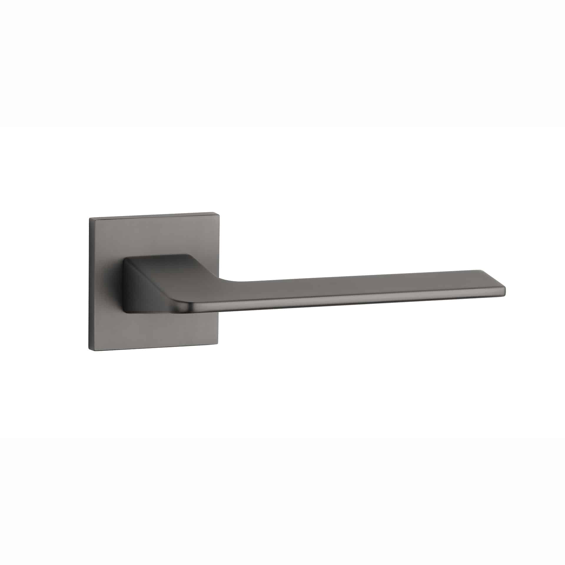 STILE | Deurkruk Oma | op vierkant rozet | Gunmetal - Deurbeslag-expert