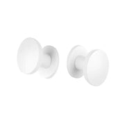 Deurknop Set rond wit vast/vast - Aprile deurknoppen Ortica wit