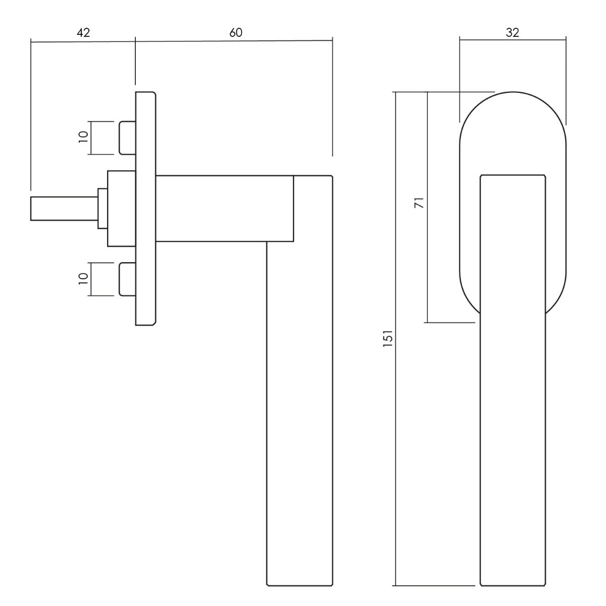 Olivari raamkruk Euclide chroom1
