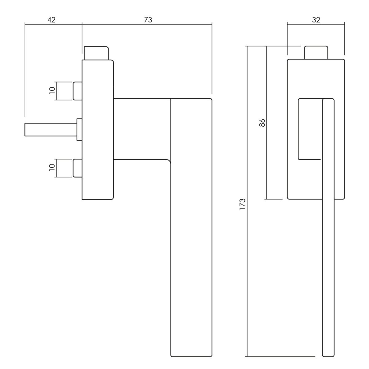 Olivari raamkruk Living afsluitbaar antraciet mat titaan PVD1