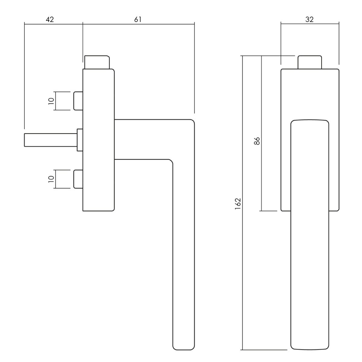 Olivari raamkruk Planet Q afsluitbaar antraciet mat titaan PVD1