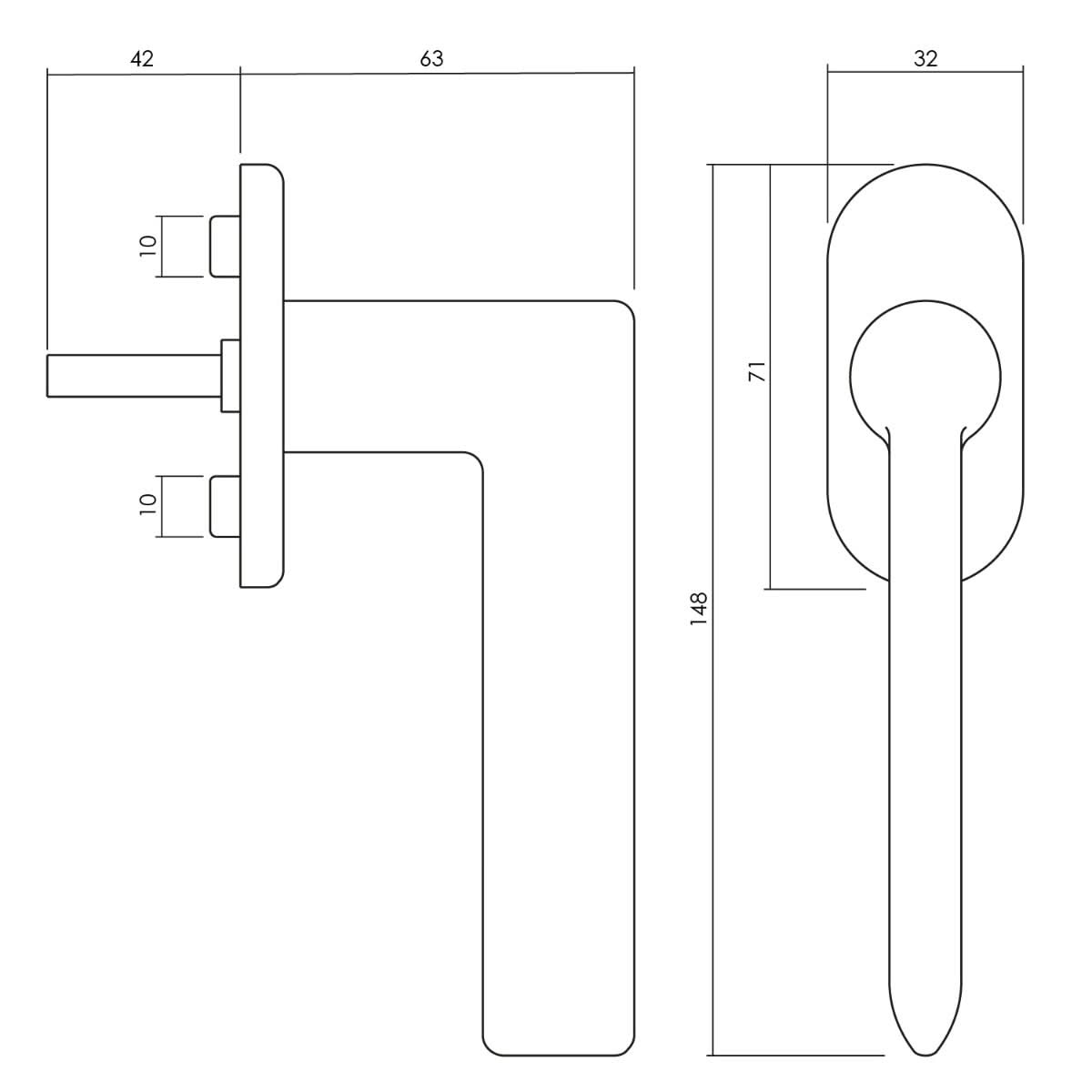 Olivari raamkruk Tecno chroom1