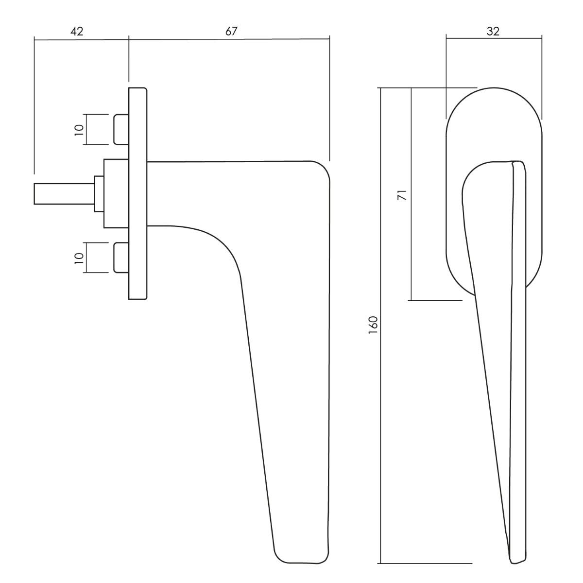 Olivari raamkruk Twist chroom mat1