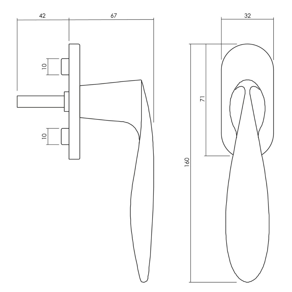 Olivari raamkruk Wind chroom1