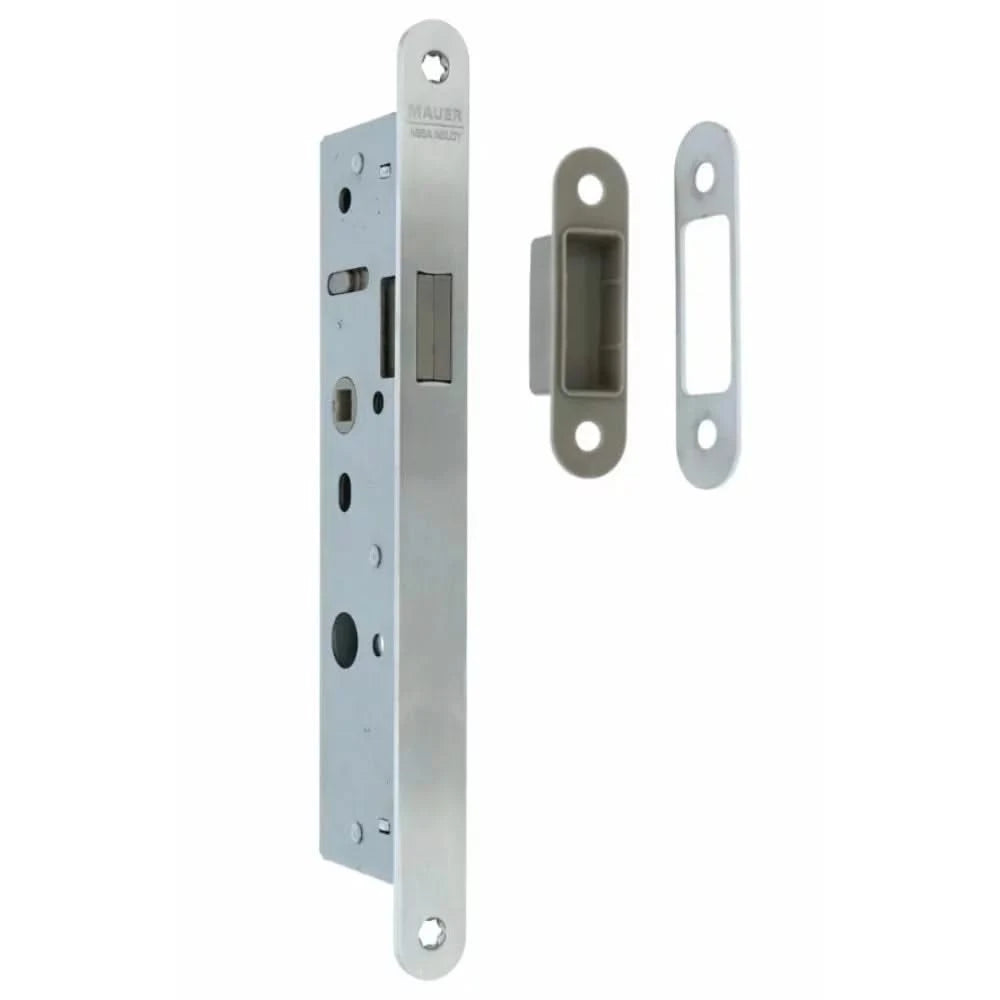 Mauer | Magneet Smal | Smaldeurslot | Loopslot | 4445 | F 35 mm | RVS Voorplaat