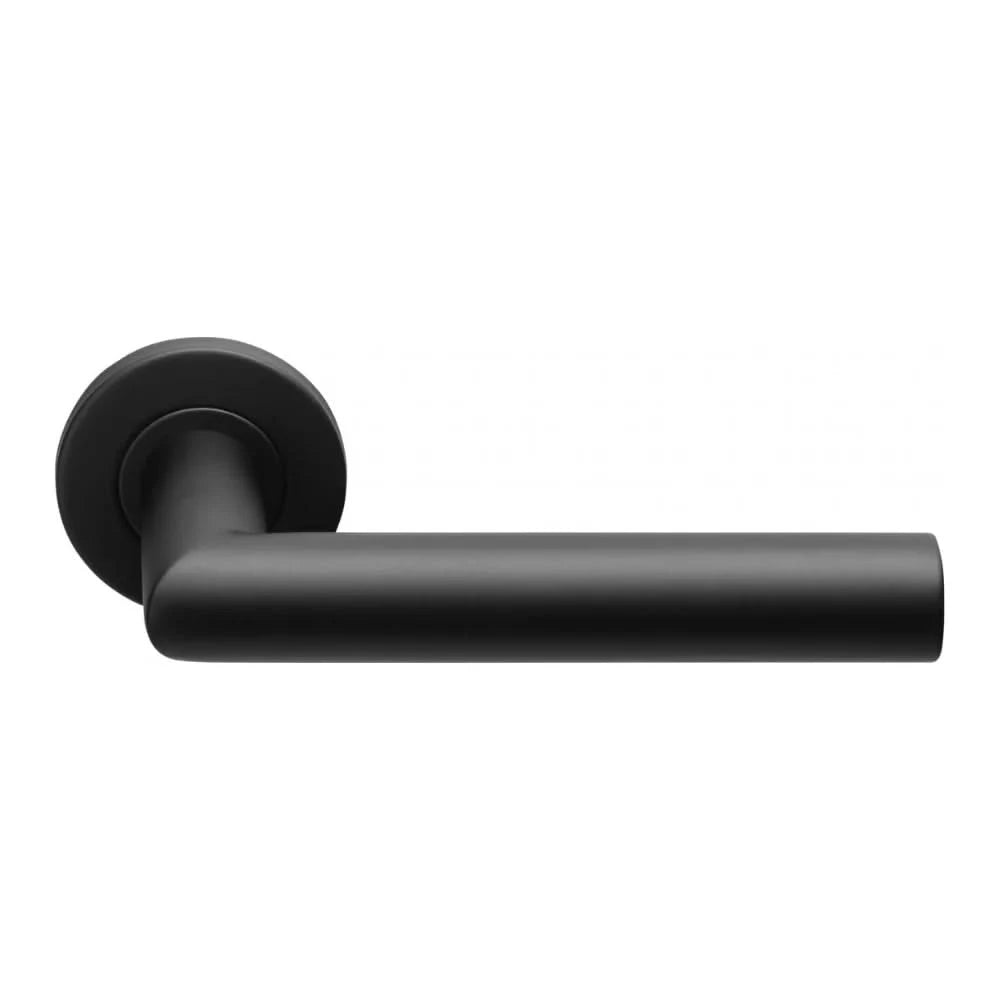 Deurkruk Bastra | ronde rozet | Zwart mat