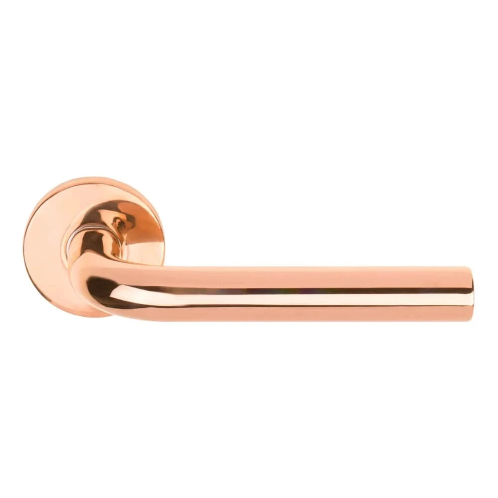 Deurkruk Modulan | ronde rozet | PVD Gepolijst Koper