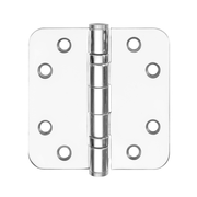 FORMANI Kogellagerscharnier | 76x76 | RVS Gepolijst | Chroom Look | LBS7676 Afgeronde hoeken