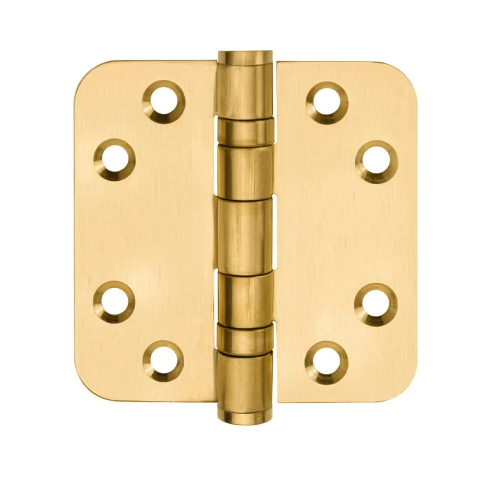 FORMANI Kogellagerscharnier | 76x76 | PVD Mat Goud | LBS7676 Afgeronde Hoeken