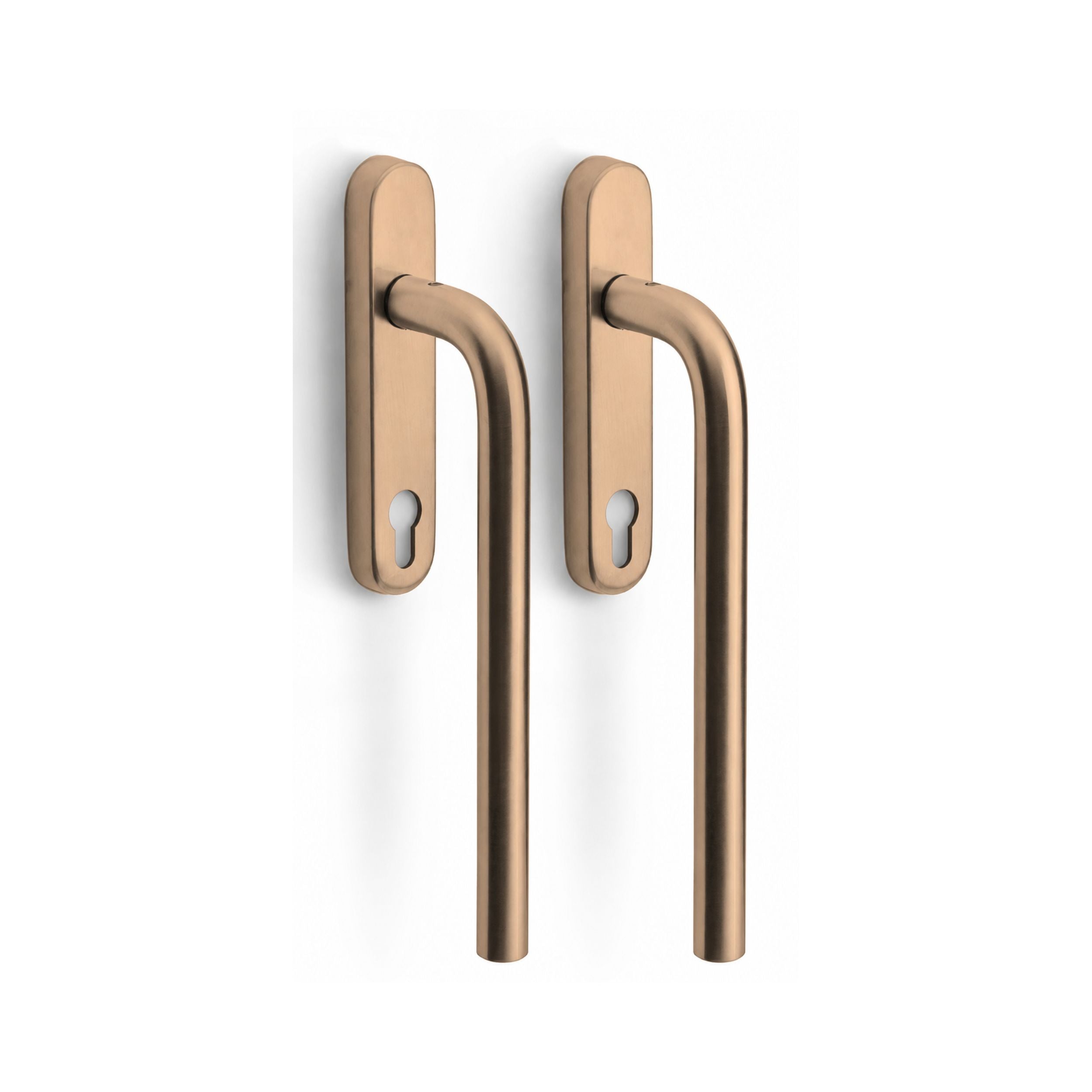 Formani | LB231PA | BASICS | Massief | Hefschuifdeurbeslag kruk/kruk | PVD Licht Brons