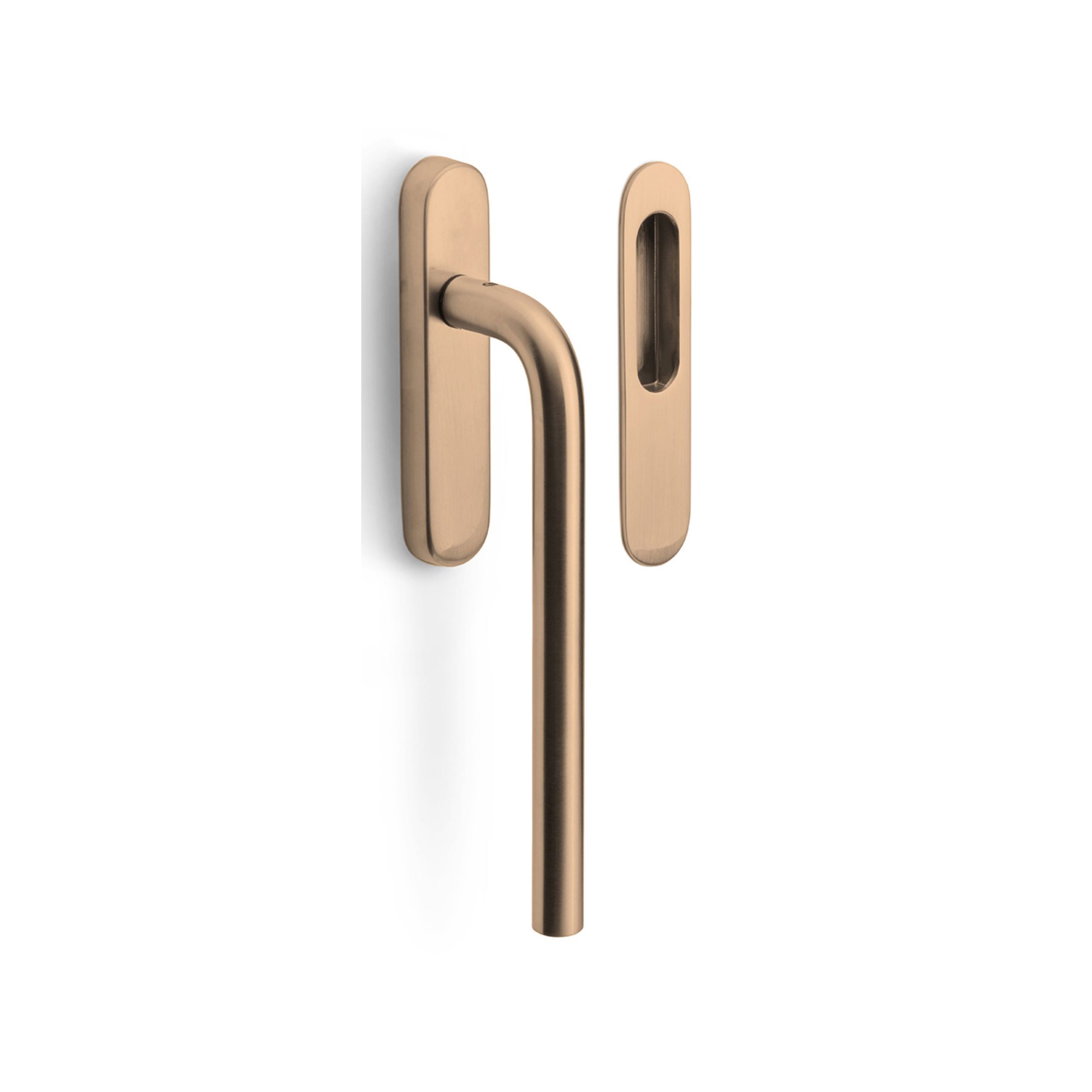 Formani | LB231 | BASICS | Massief | Hefschuifdeurbeslag kruk/kom | PVD Licht Brons