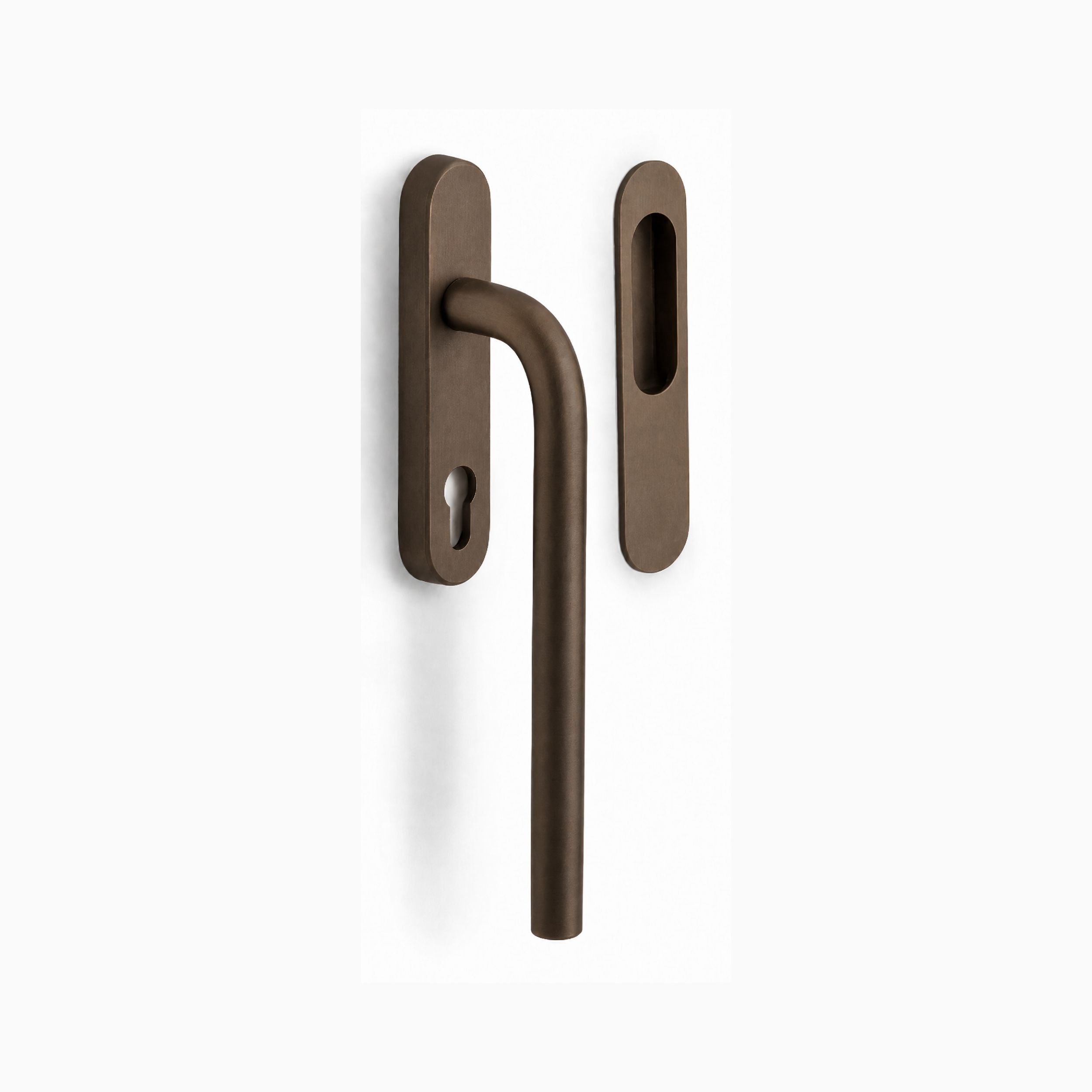 Formani | LB231 | BASICS | Massief | Hefschuifdeurbeslag kruk/kom | Brons