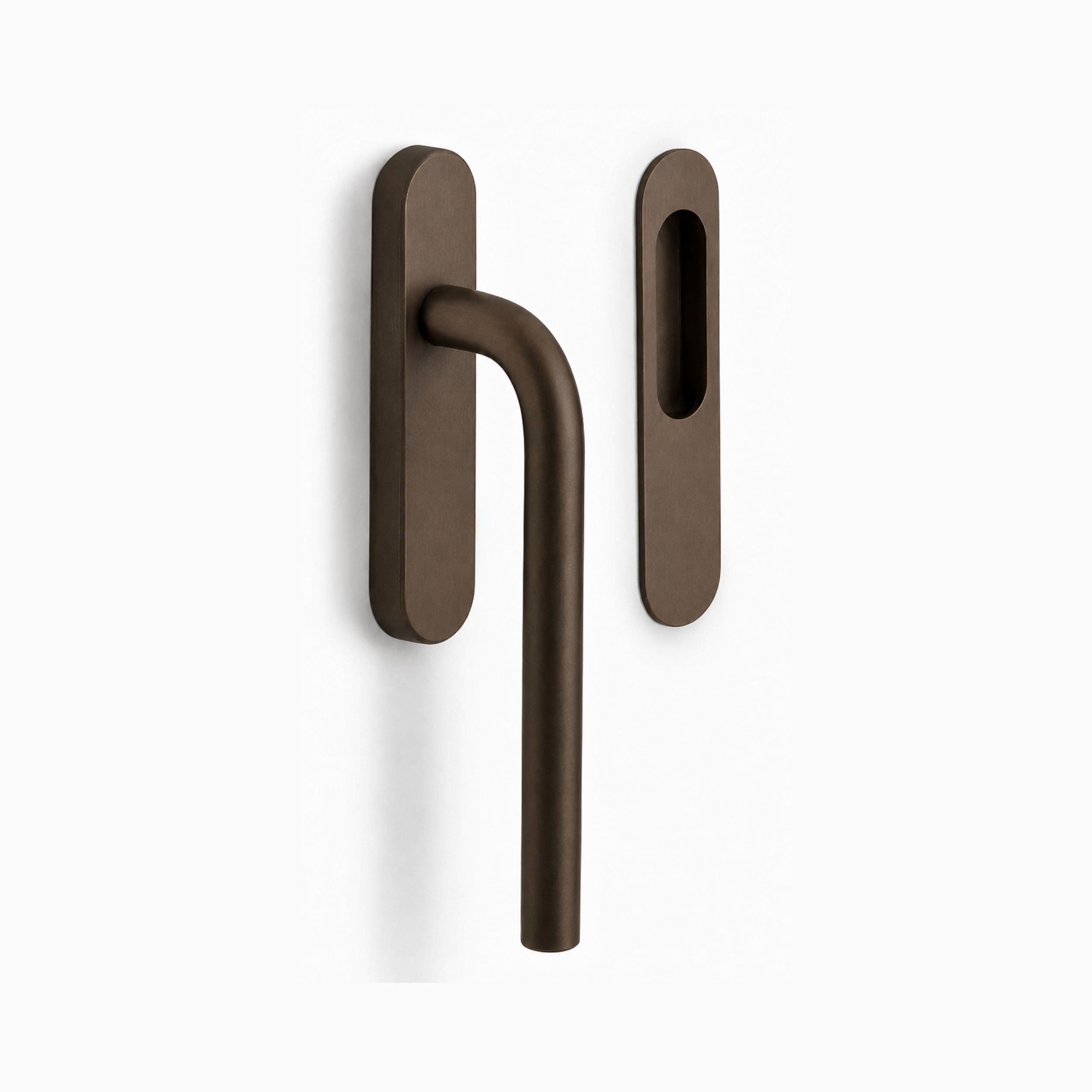 Formani | LB231 | BASICS | Massief | Hefschuifdeurbeslag kruk/kom | Brons