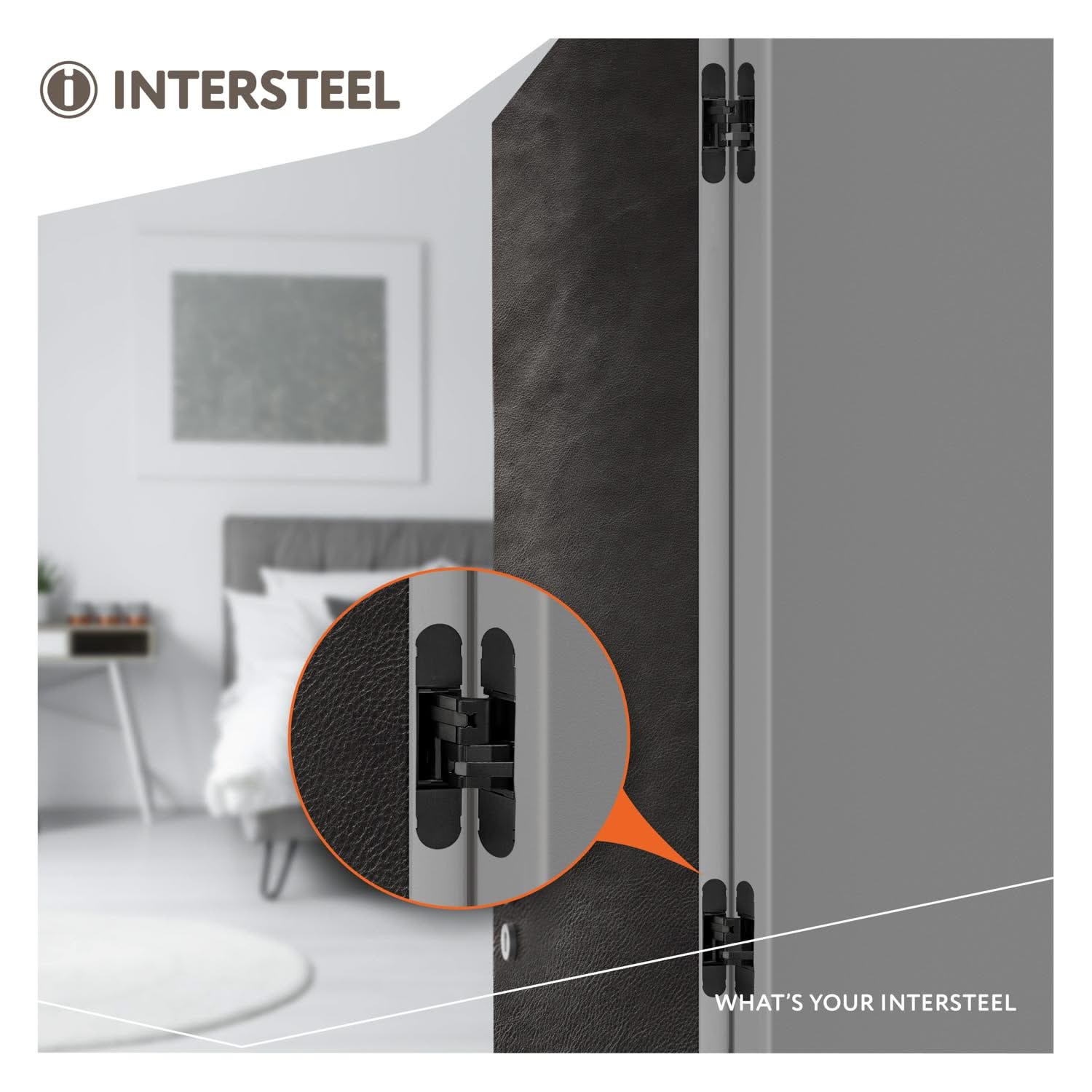 Onzichtbare verdekte scharnier 130 x 30 mm mat zwart 3D instelbaar 1