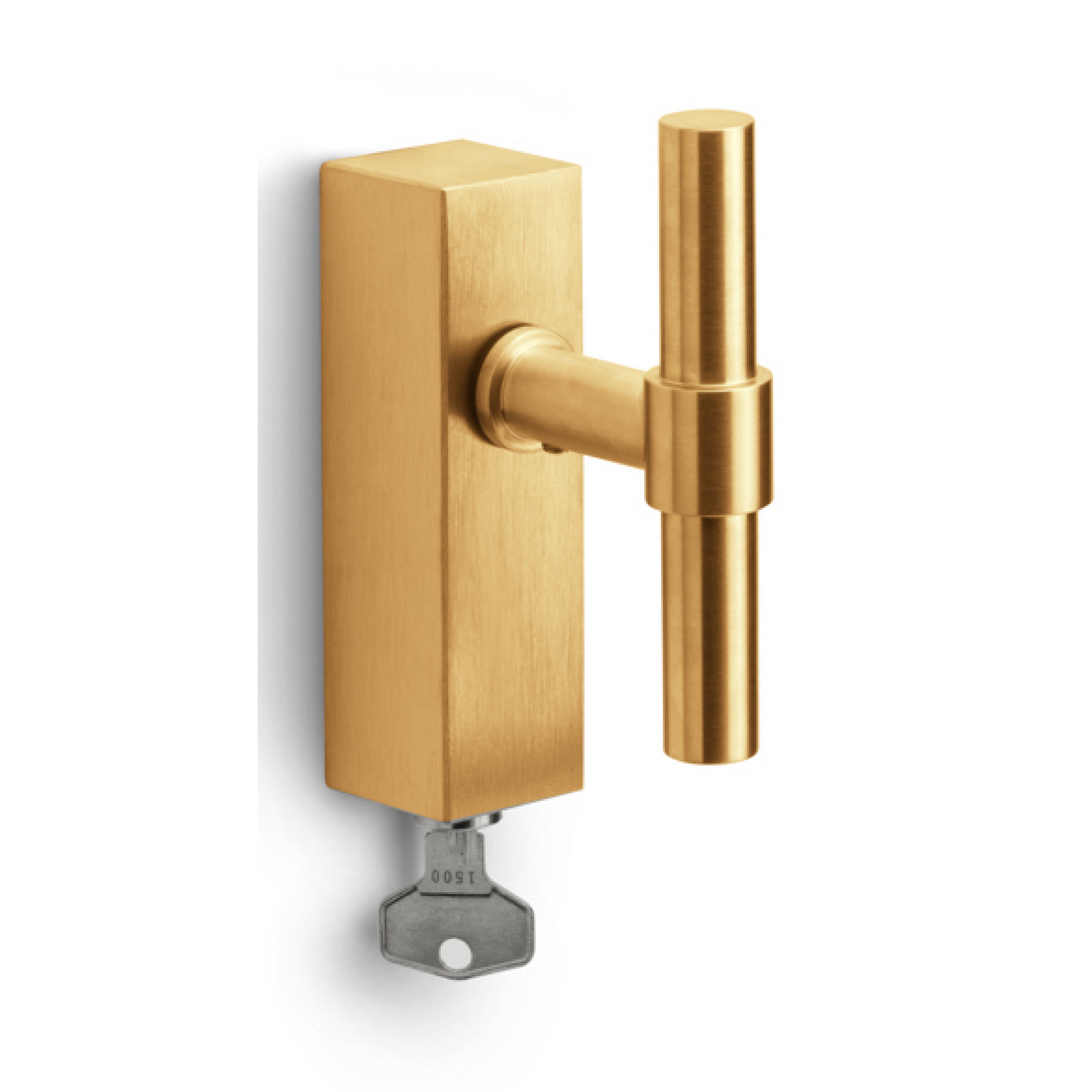 Formani PBT15-DKLOCK draaikiepgarnituur afsluitbaar PVD mat goud rechts/ linksdraaiend