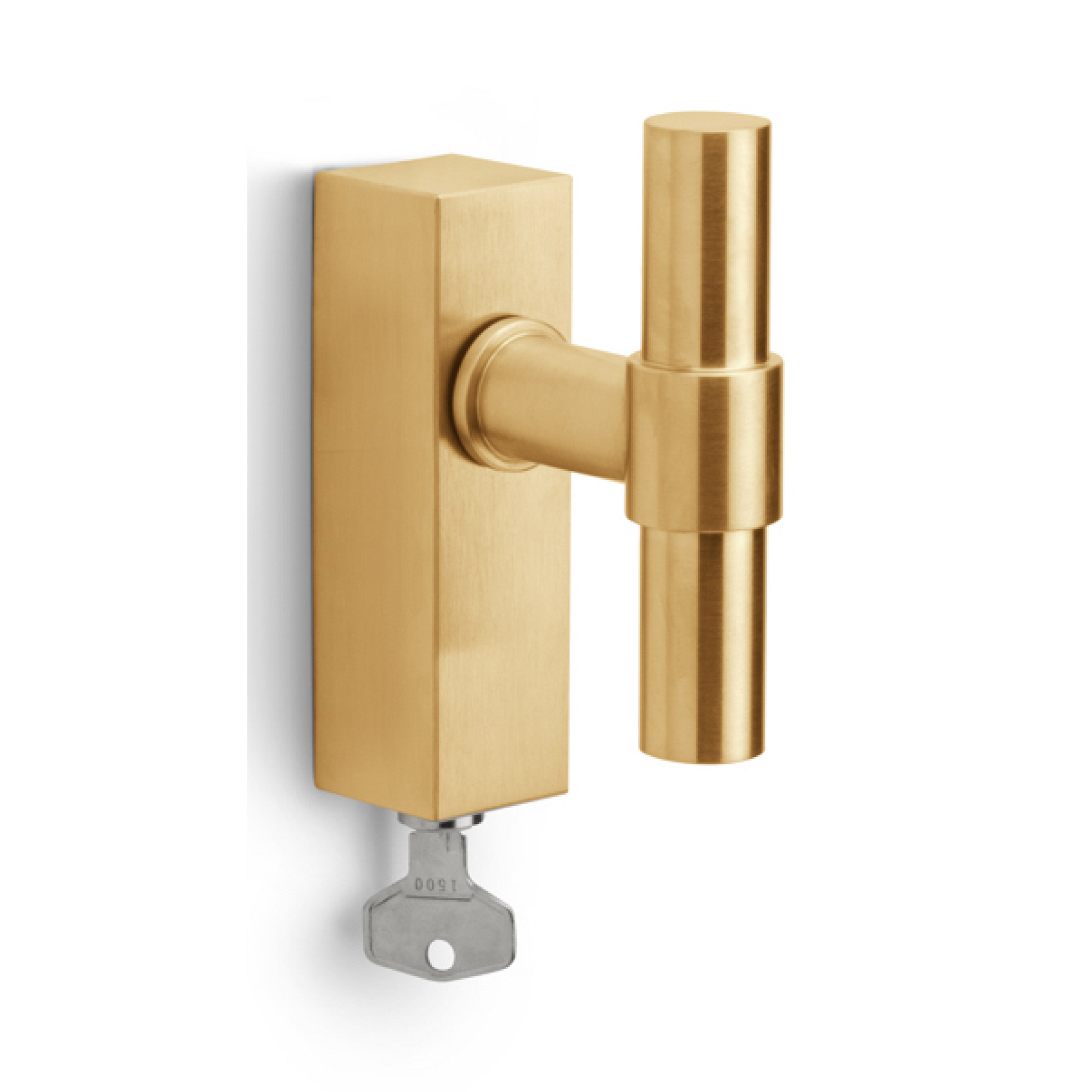 Formani PBT20-DKLOCK draaikiepgarnituur afsluitbaar PVD mat goud rechts/ linksdraaiend