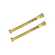 Artitec patentbout M4x65 met platkop in messing ongelakt, set van 2 stuks, vooraanzicht