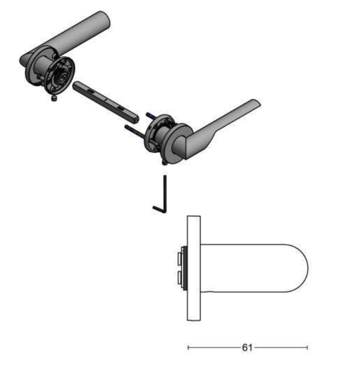 Formani | Deurkruk | Gensler | GL101-G |  PVD mat goud - Deurbeslag-expert