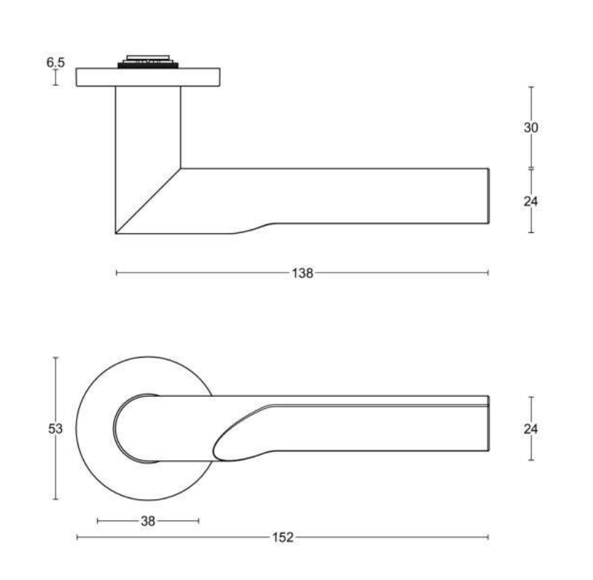 Formani | Deurkruk | Gensler | GL101-G |  PVD mat goud - Deurbeslag-expert