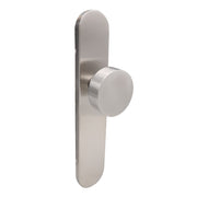 Griff Meister deurknop op ovaal schild 245x45x10mm - RVS geborsteld - blind